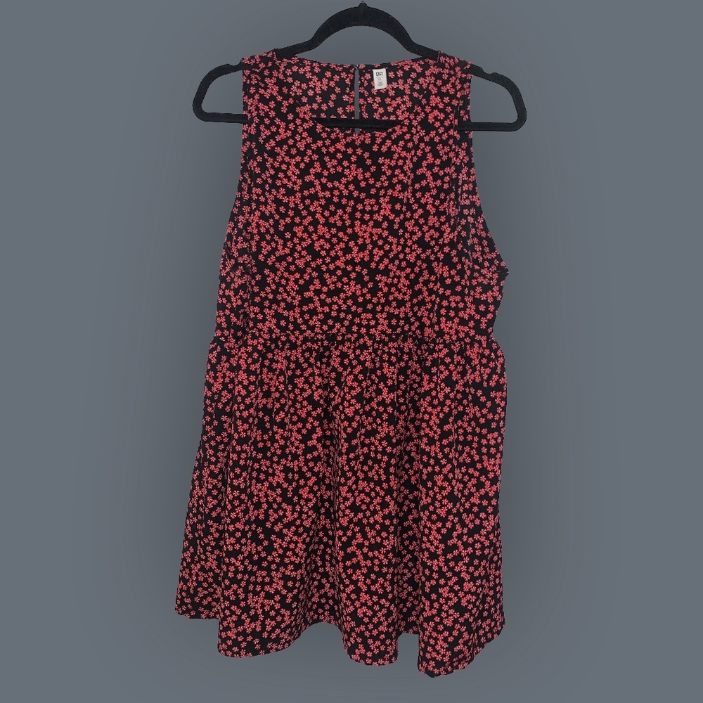 Black and Pink Floral Dress/Tunic